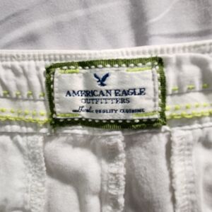 American Eagle Outfitters White Cotton Blend Shorts